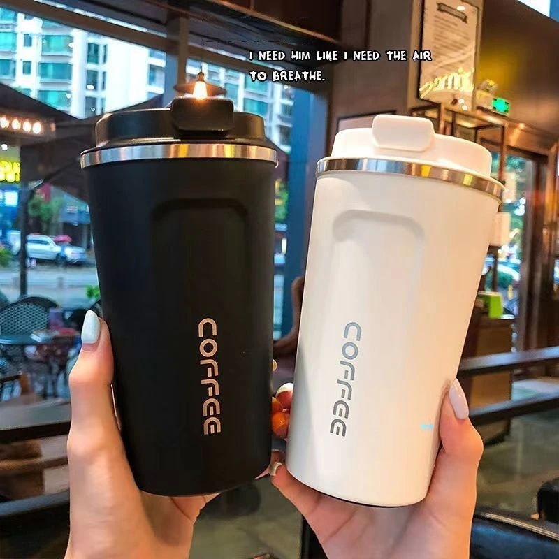 350ml500ml Stains Steel Coffee Cup Travel Thermal Mug Lea|undefined