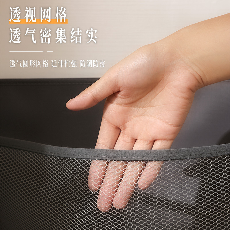 Bolsa de almacenamiento de juguetes de pared transfronteriza, bolsa de acabado plegable transpirable de malla, bolsa de almacenamiento multifuncional de gran capacidad