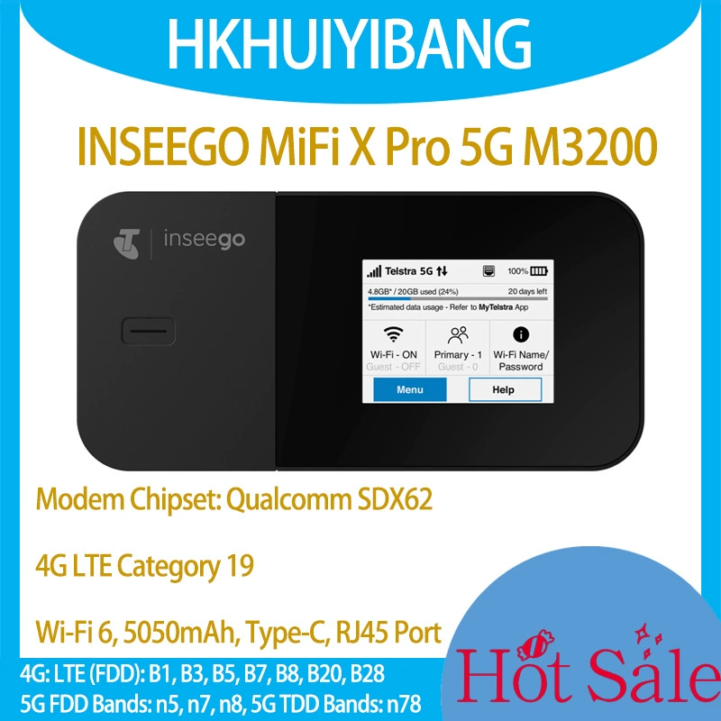INSEEGO M3200 5G MiFi Cat20 Мобильная точка доступа маршрутизатор карты Qualcomm X62 чип