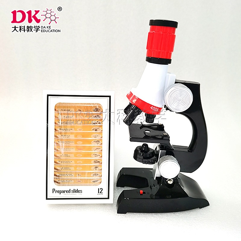 大科教学 儿童生物显微镜+配套塑料生物切片套装 科普 英文版