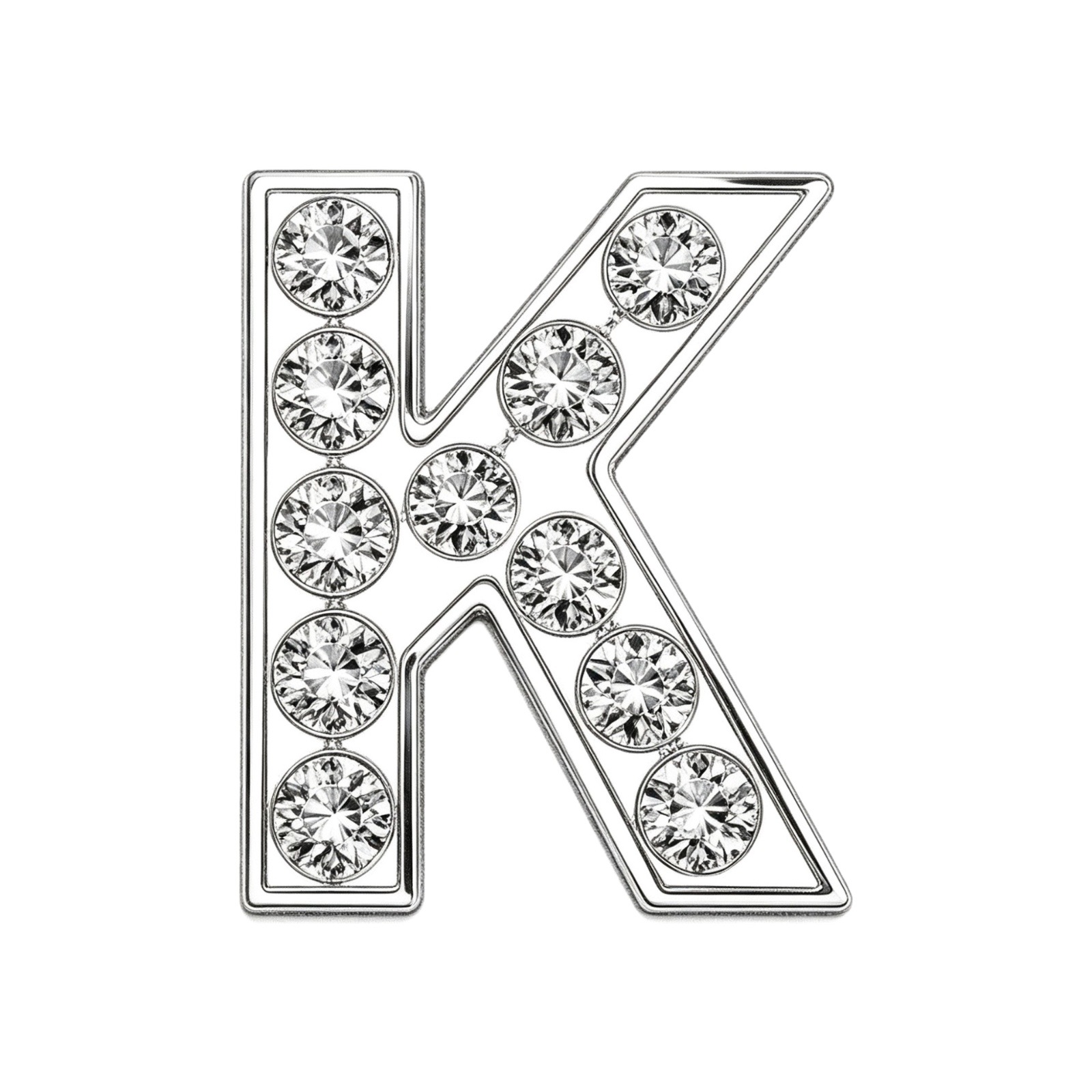 Alloy 26 English Letter Accessories Pendant with Diamond-Encrusted Letters, Silver Letter Bracelet, Clothing Diy, Cross-Border Amazon