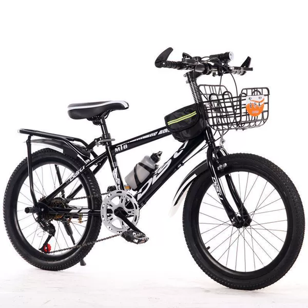 Black bike shifter (brake handle), set, basket