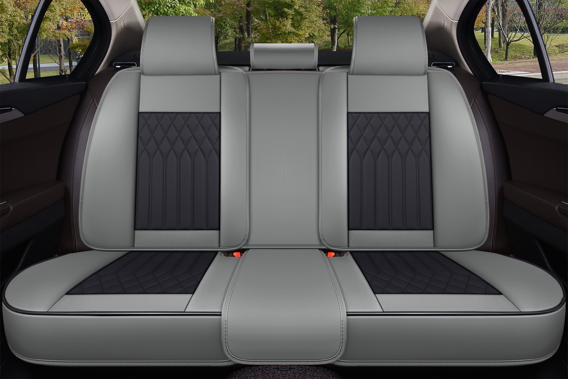 Universal 3D Nappa Leather Car Seat Cover Full Set