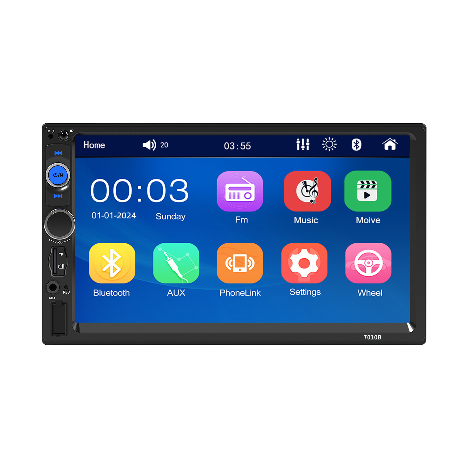 Transfronterizo 7010 monotón coche reproductor MP5 coche Bluetooth MP4MP5 máquina todo en uno imagen de marcha atrás