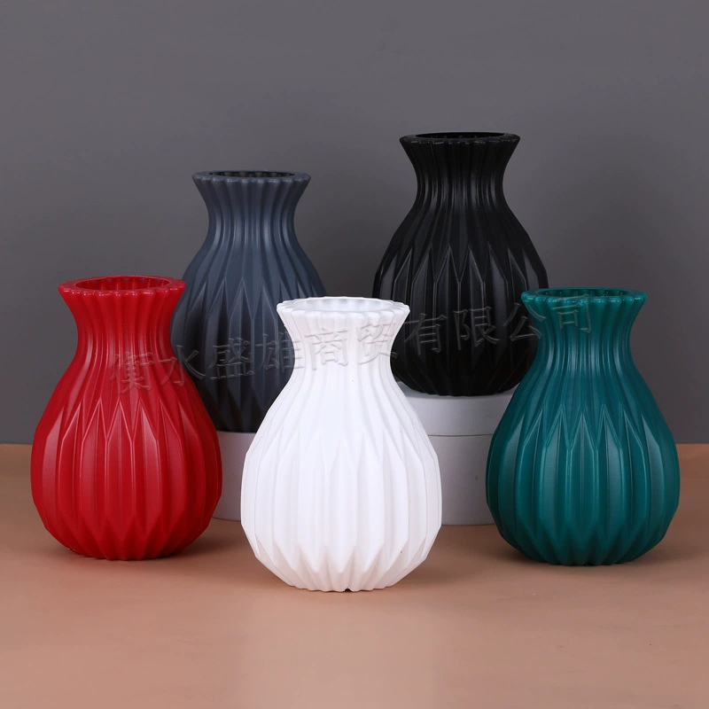 Оптовая продажа: ваза в скандинавском стиле из искусственного керамического пластика для цветочных композиций, высококачественное украшение для дома в стиле INS, креативный гидропонный декор