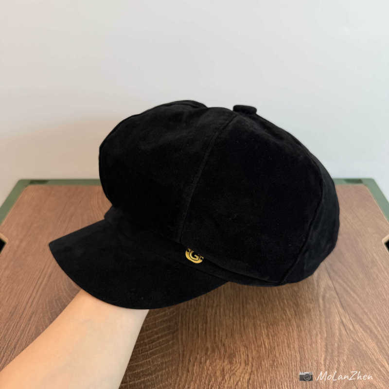 时尚英伦风G标八角帽女秋冬复古绒面报童帽文艺百搭画家帽显脸小|undefined