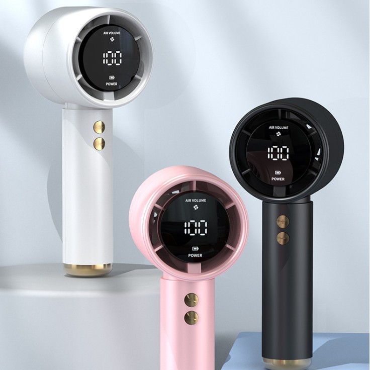 新しい 100 ギア N68 高速ハンドヘルドファン USB ミニポータブル充電式ターボファンデスクトップ小型ファン|undefined