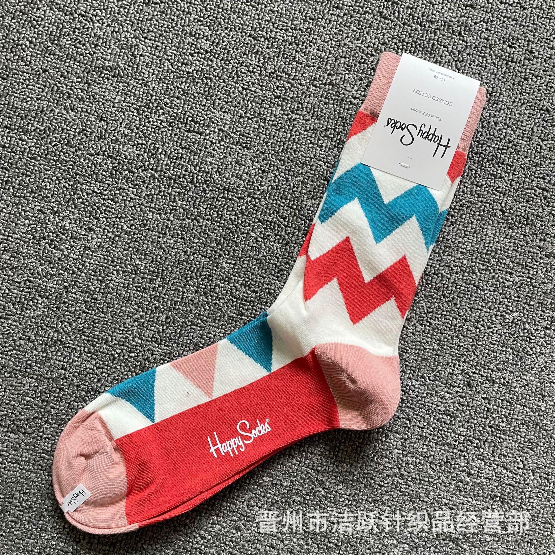 Happy socks新品高品质ハイレザー男性ソックススウェーデンコットンソックスファッションソックスカップルinsロング美脚ソックス