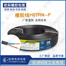 VDE铜芯橡胶电缆H07RN-F 2*2.5平方防水耐寒电源线纯室外耐磨电缆