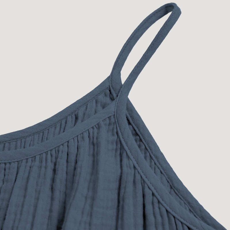 Cotton Casual Cami Dress Summer Vacation Women Maxi Dress Loose Solid Color Backless Double Layer Gauze Sleeveless Dress 10 Cotton Casual Cami Dress Summer Vacation Women Maxi Dress Loose Solid Color Backless Double Layer Gauze Sleeveless Dress
