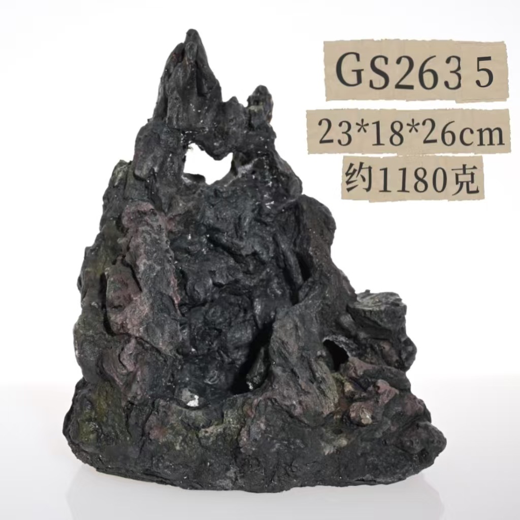 Decoración de paisaje de pecera, cascada de arena, decoración de acuario de rocalla