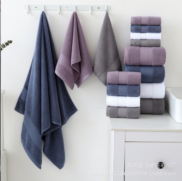 Cross-border Bath Towel Cotton Thickened Adult Household Quick-drying Absorbent Cotton Men's and Women's Swimming Large Wrap Wholesale Embroidered Logo