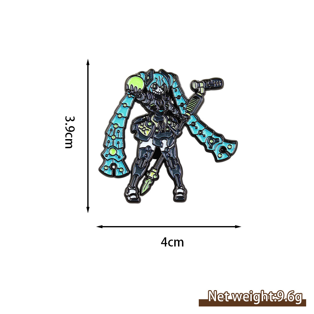 Hatsune Miku series metal brooch cartoon anime peripheral backpack accessory 2026 new enamel badge