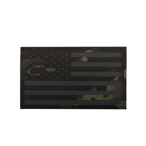 5*3IN beautiful size laser cutting reflective Velcro badge IR night identification stamp flag Velcro