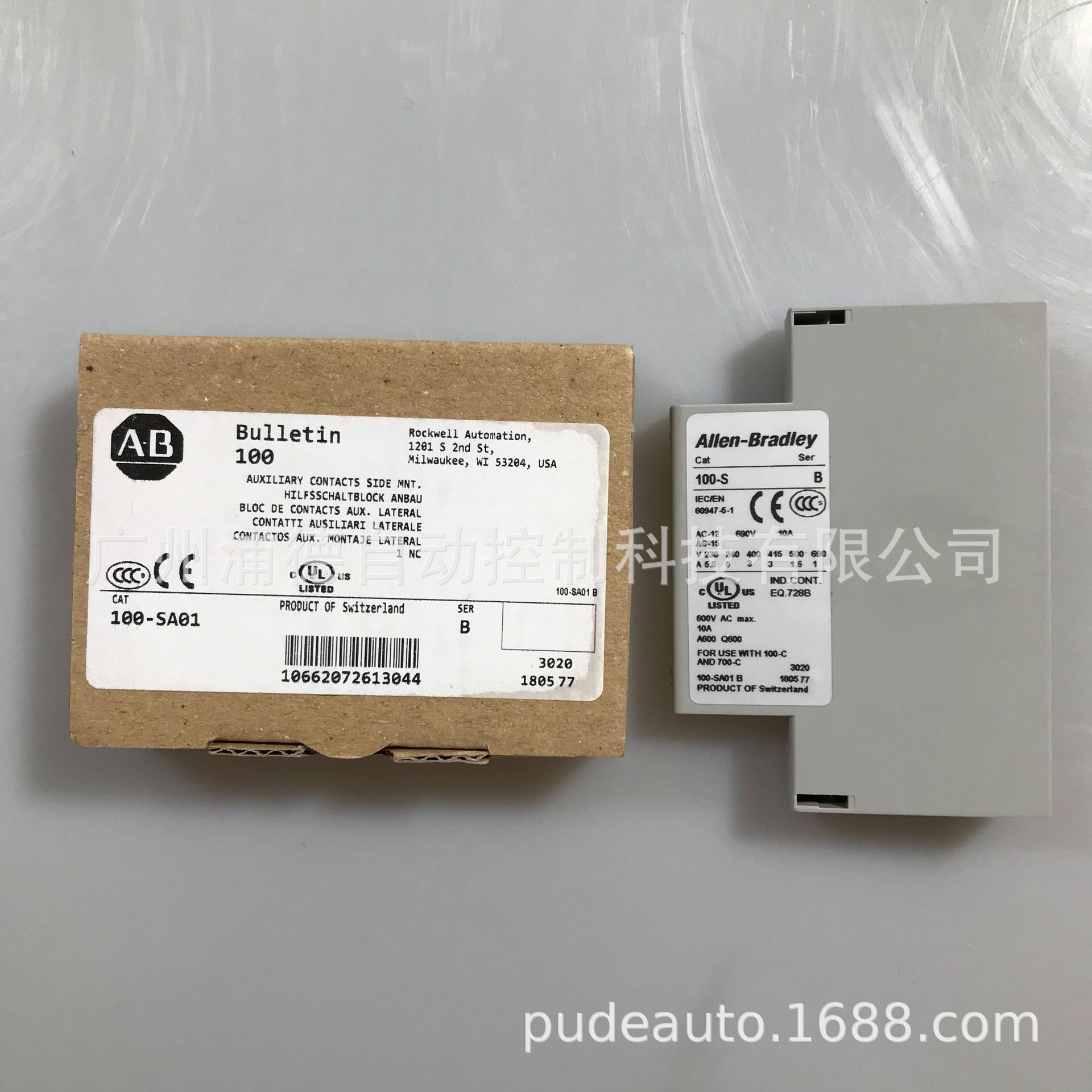 Allen-Bradley接触器辅助触点100-SA01原装进口