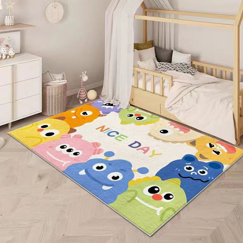 Dibujos animados lindo cachemir-como alfombra Bay Window Mat sala de estar sofá mesa de café Mat hogar dormitorio de los niños cama completa Manta