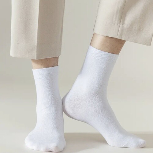 Thin-calf socks men's plain color breathable four-season casual sports socks for women, polyester maternity socks, new women's socks