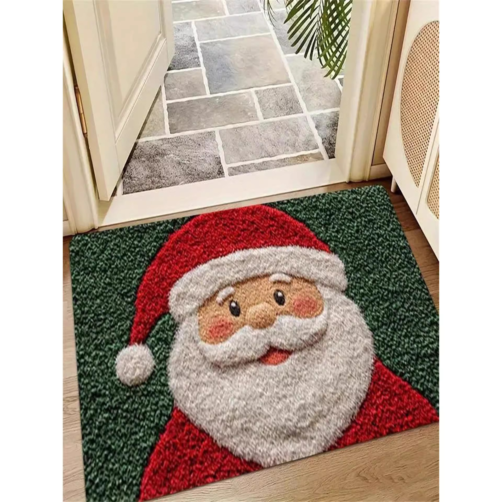 Navidad transfronteriza comercio exterior imitación almohadilla de cachemir lindo dibujos animados almohadilla de baño absorción de agua almohadilla de suelo antisucio