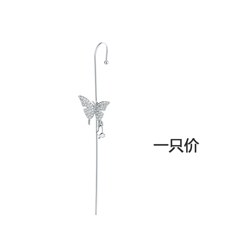 Китайская названная строка: 古猫宁 Six Mangxing Star Star Strike Ear Earrical Earrical Earrings Exaggerated Ring Wind Candid Line Virgin Stone Butterfly Suspit Hitting