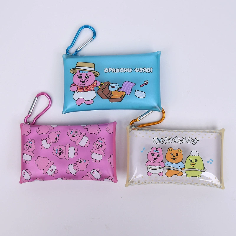Портмоне из ПВХ на кнопке, держатель для карт общественного транспорта (автобуса и метро), красочный мультяшный органайзер на заказ с крючком, студенческий кошелек
