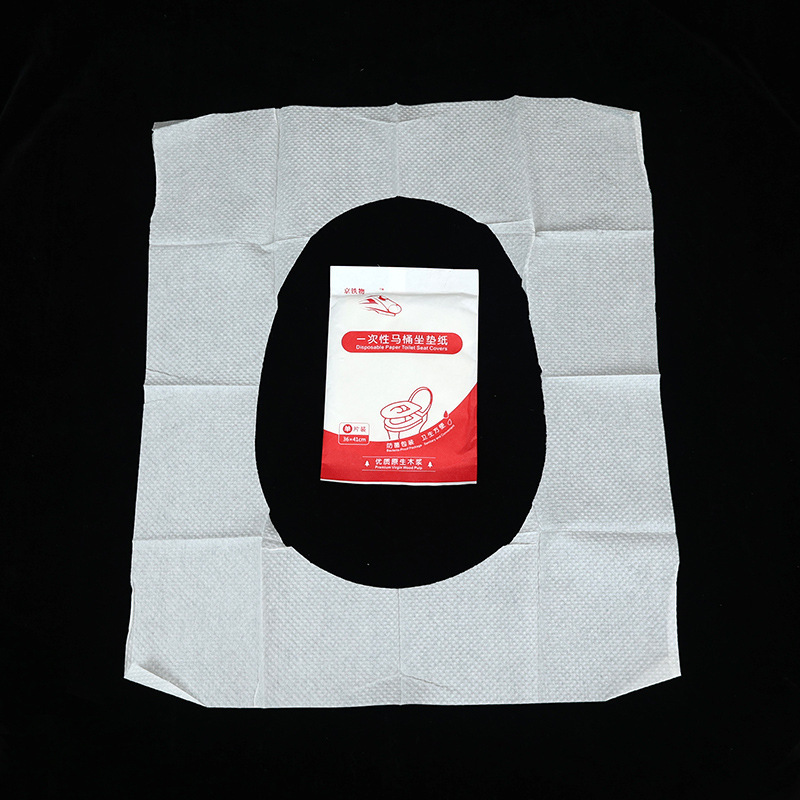 Exportación de gabinete de papel de inodoro desechable viaje de embalaje independiente cojín de inodoro hotel cubierta de inodoro comercial