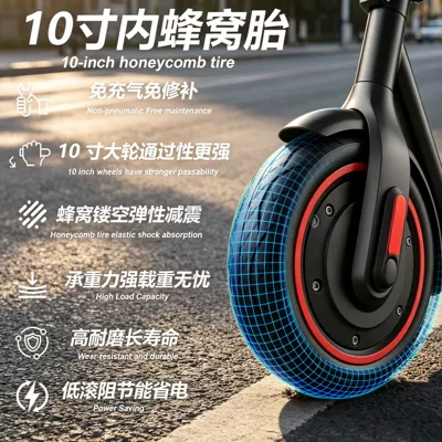 Qatlanan elektrik skuterlər: honeycomb tires, cross-border export to Europe