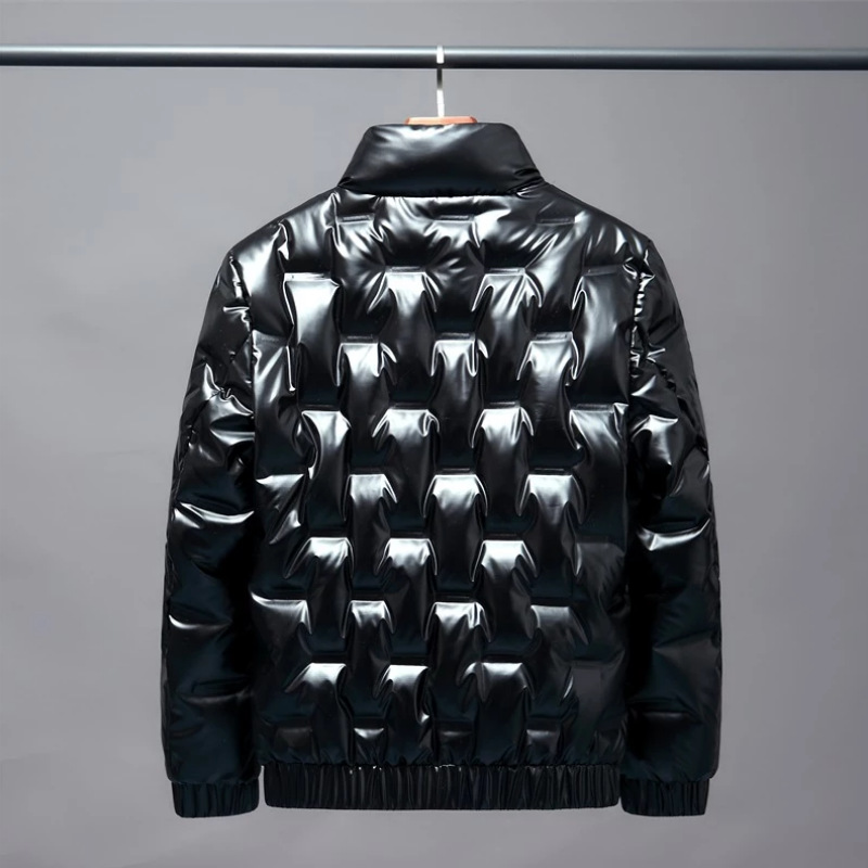 Men's Clothing new Korean style stand up collar wash free thin white duck cotton winter men's jacket men_voghion.com
