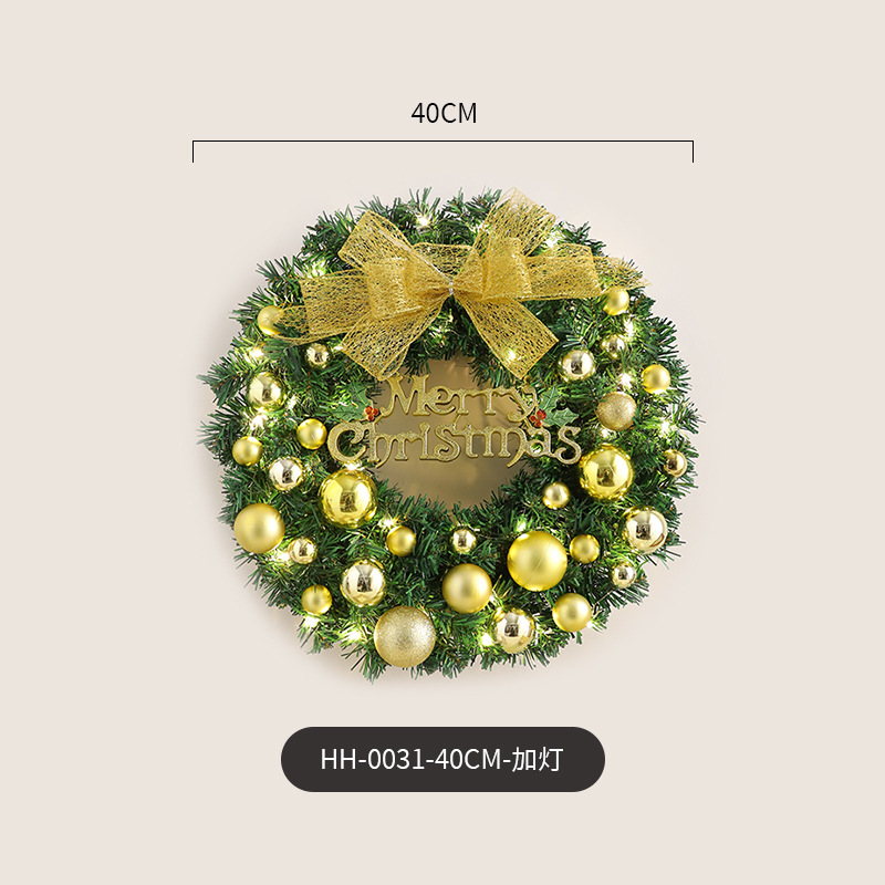 Cruz-frontera Amazon popular guirnalda de Navidad de ratán 40/50/60cm Navidad decorativa Garland puerta colgante escena
