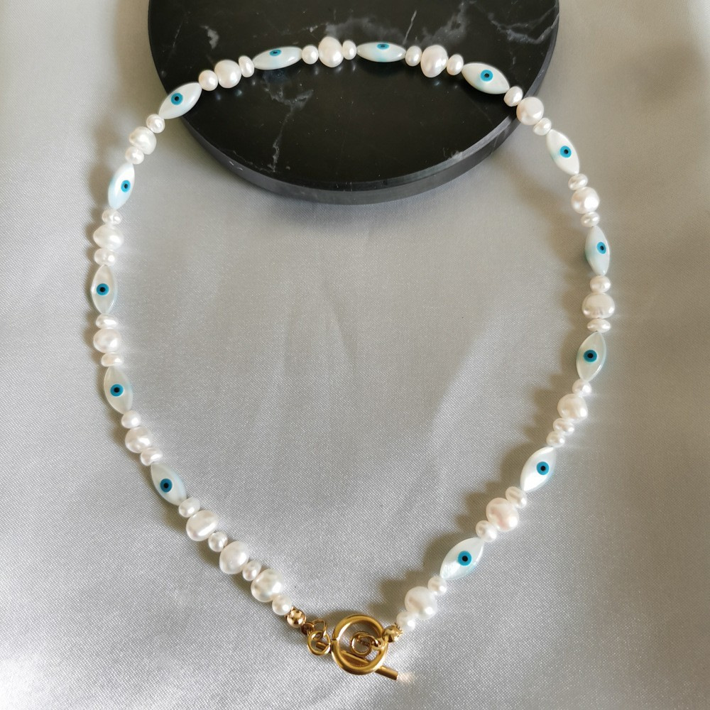 32g Weight Bracelets, Necklace Classification 2 PCS/Package Quantity Holiday, Daily Occasion Beaded, Freshwater Pearl, Titanium Steel Material Geometric Pattern Women's Gender Casual, Simple Style Style 2 PCS/Package Beaded Freshwater Pearl Titanium Steel Freshwater Pearl Jewelry Sets 64