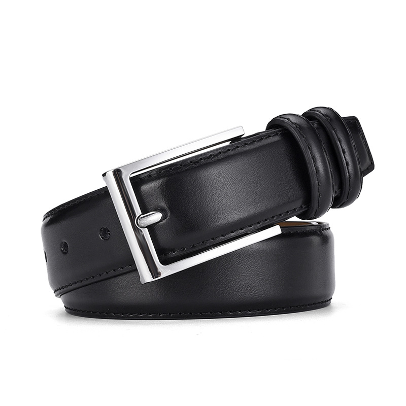 Nye Hot Good Items Udvalgte Populære mænds bælte med nålespænde, ægte koskind, Simple Business Casual mænds bælte_voghion.com