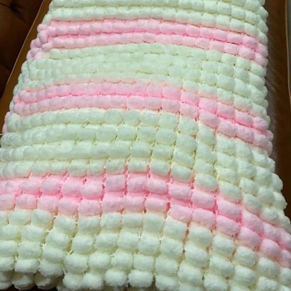 밀크화이트+라이트핑크 소재팩_실볼 5개+공구 (뜨개질 스카프 1.6m * 16cm )