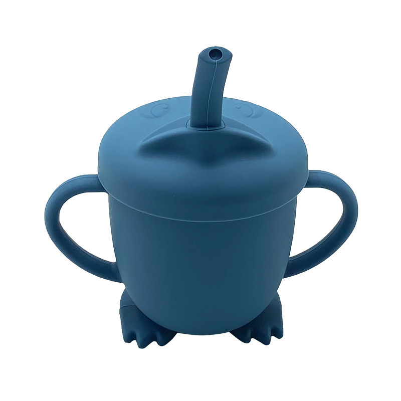 Taza de paja para bebés con cubierta a prueba de caídas a prueba de quemaduras entrenamiento de agua potable para niños aprendiendo taza de bebida fábrica transfronteriza en stock