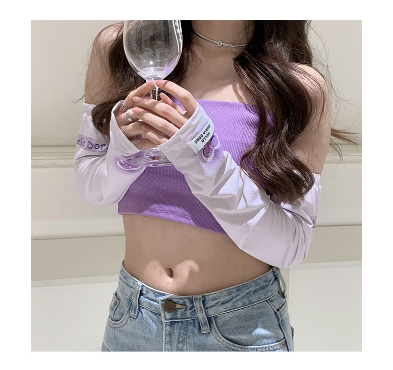 ¡novedades! Protector Solar Con Manga Larga Para Mujer Estilo Coreano De Verano De Seda De Hielo, Protector De Brazo De Amor Al Aire Libre, Manga De Hielo Que Combina Con Todo, Viaje De Conducción A Prueba De Rayos Uv display picture 2