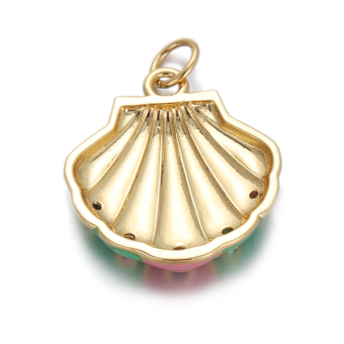 17g Weight Pendant Jewelry Making Type Gold Plated Plating Material Zircon Inlay Material 1 Piece Quantity Holiday, Daily Occasion Copper Material Letter, Heart Shape Pattern Women's Gender Enamel Design Simple Style Style 1 Piece Copper Zircon Gold Plated Letter Heart Shape Pendant 31