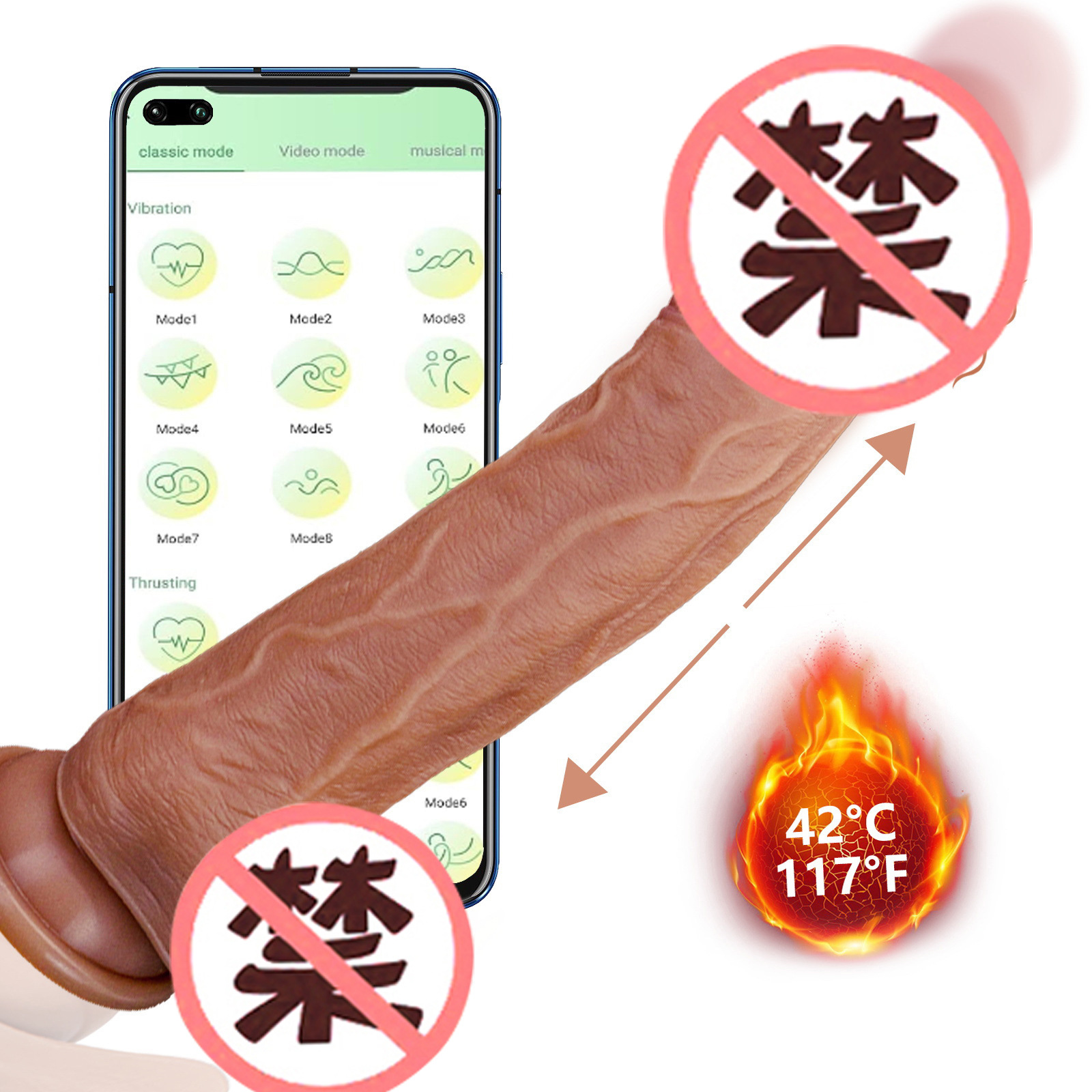De las mujeres masturbación del pene artificial calefacción eléctrica de comercio exterior silicona líquida retráctil columpio vibrador juguetes sexuales