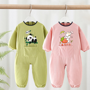 Baby's One-piece Overalls Anti-fouling Anti-dirty Autumn and Winter Children's Climbing Suit One-piece Climbing Suit Learning Climbing Suit Anti-dressing
