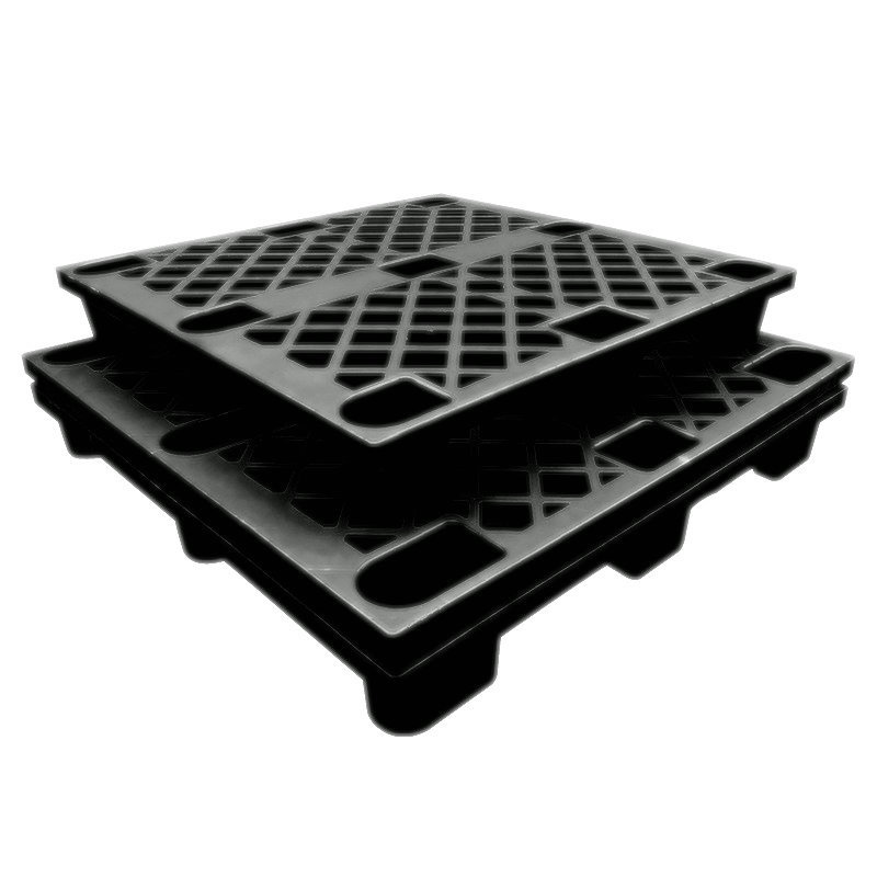 黑色九脚塑料托盘叉车托板货物栈板塑胶卡板防潮垫板周转地台板