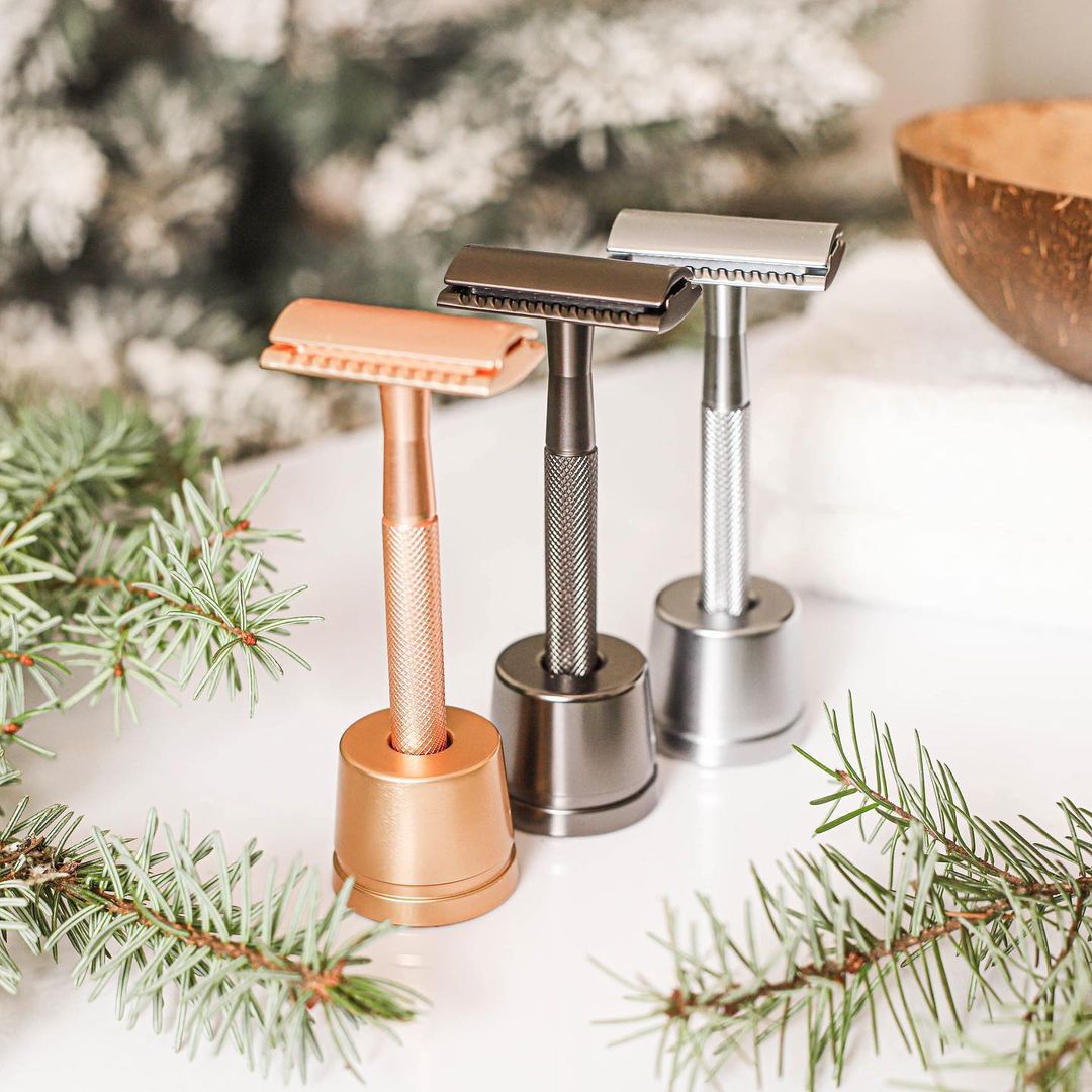 亚马逊热款  手动老式刮胡刀套装 男士剃须刀 老式金属剃刀