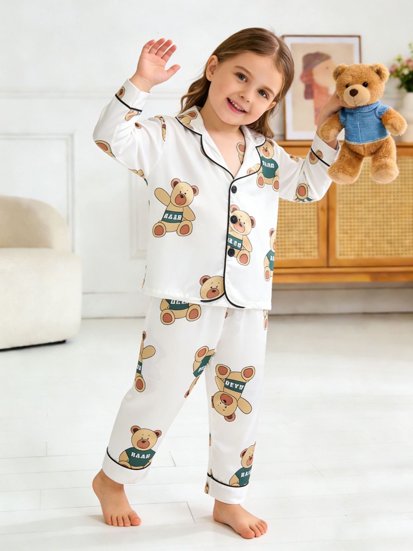 silk children's thin cartoon pijama