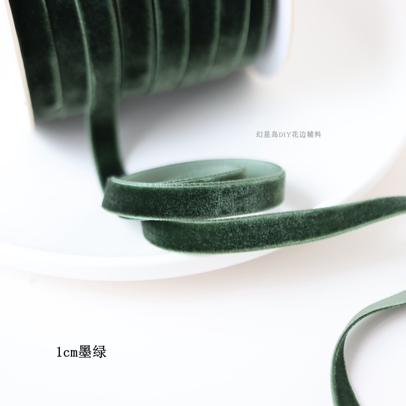 1cm/0,6 cm cinta de terciopelo de color cinta de cisne cinta de bricolaje material hecho a mano cinta cinta cinta decorativa