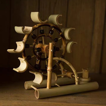 竹制水车工艺品摆件装饰品水车摆件竹制品农用工具创意复古小摆件