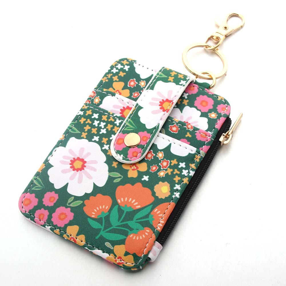47g Weight Keychain Classification 1 Piece Quantity Daily Occasion Pu Leather Material Flower Pattern Unisex Gender Casual, Pastoral Style Casual Pastoral Flower Pu Leather Unisex Keychain 3