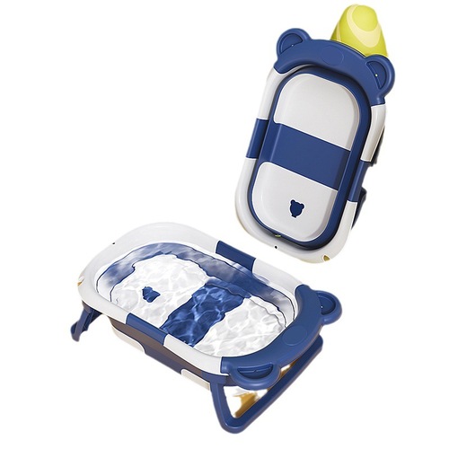 Baby Temperature-Sensing Smart Foldable Children's Bathtub Household Newborn Toddler Bath Tub Baby Seat and Lie-Down Bath Tub