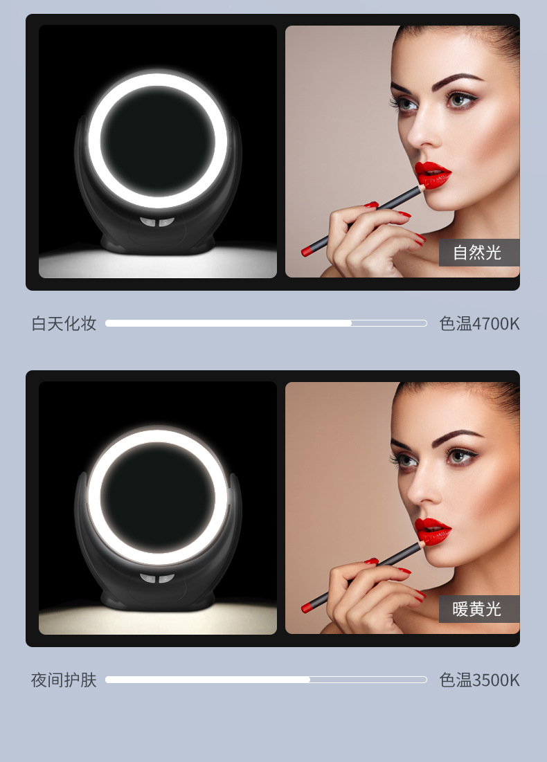 桌面办公室led灯风扇