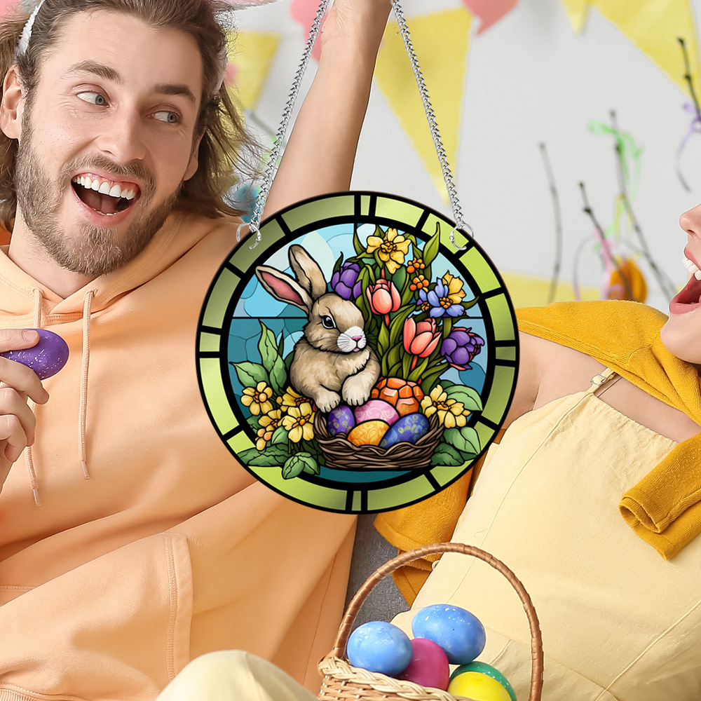 95g Weight pendant Home Textiles & Decor Type Acrylic Material Easter Festival Rabbit Pattern Casual, Elegant, Classical Style Easter Casual Elegant Classical Rabbit Arylic Party Supplies Decorations 1