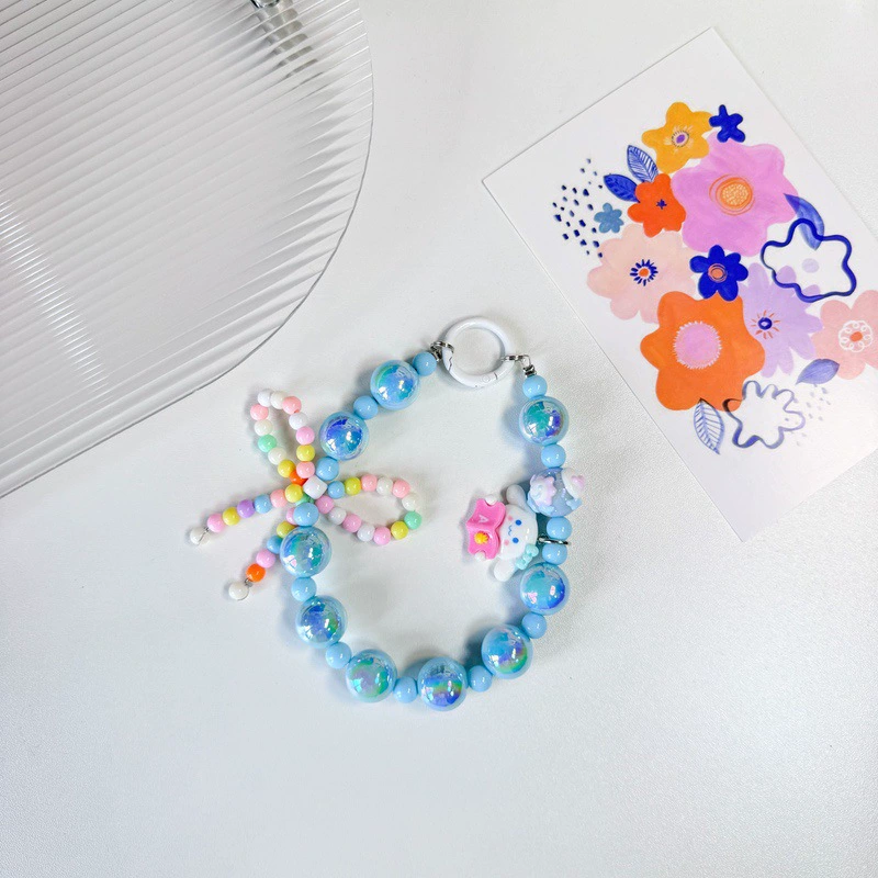 Rainbow cute pendant with bow handmade, teaching doll, phone case, accessory