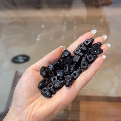 Ebony Inlaid Three-Way Connectors Semi-Finished Accessories for Handmade DIY Crafts, Bracelets, Necklaces, Spacer Beads, Fashion Accessories