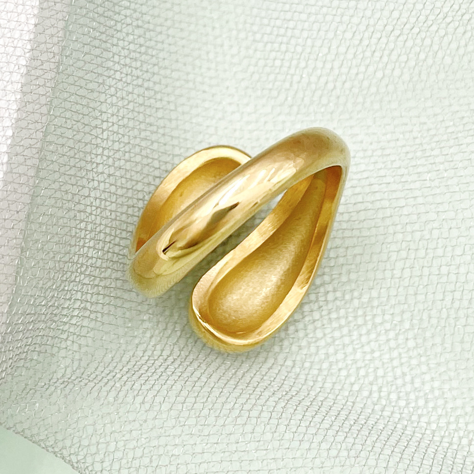 Geometric Pattern Women'S Gender Simple Style Style Wholesale Jewelry Simple Style Geometric 304 Stainless Steel 14K Gold Plated Plating Stainless Steel Rings