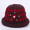 Demi-season woolen fleece winter hat for mother, for middle age, increased thickness