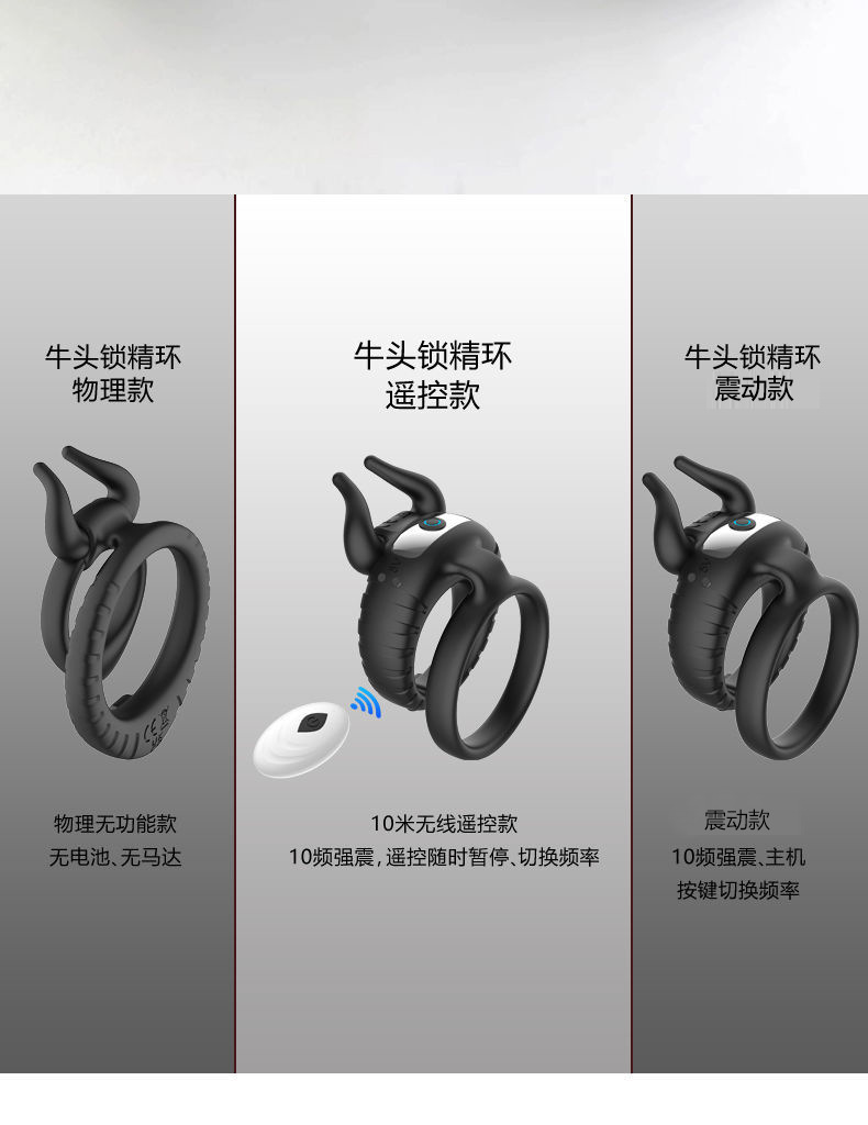 Bull Head Vibrating Ring with Prostate Massager, 10 Frequencies, Magnetic USB Charging — detail image 7